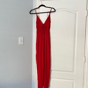 Red jumpsuit